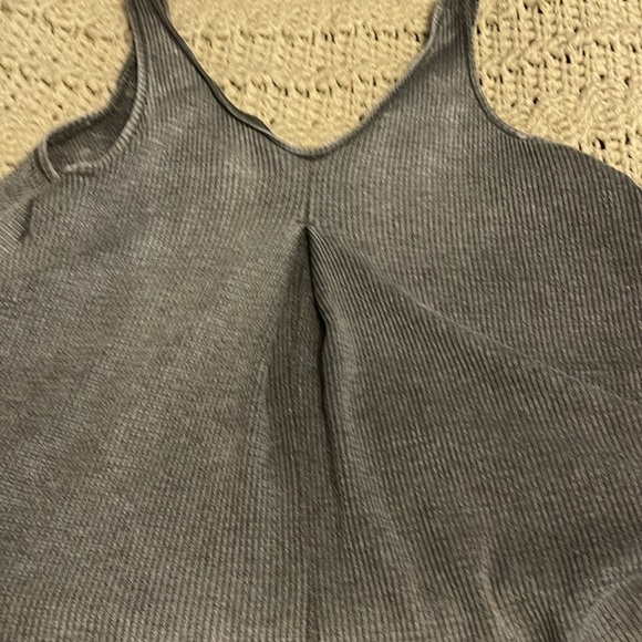 We The Free Kitten Thermal Knit Flare Tank Top women’s Sz‎ XS GRAY distressed - Picture 11 of 14